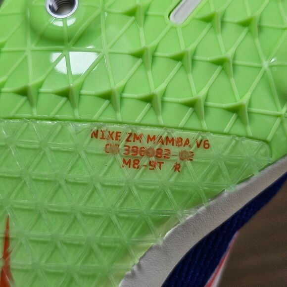Nike Zoom Mamba V6 Track & Field Spikes Running Shoes Women's 8 Blue White New - Picture 12 of 15